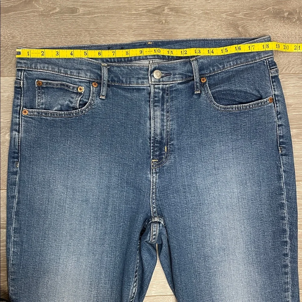 NWOT Gap Vintage Slim Mid Rise Raw Hem Medium Indigo Denim Jeans 34 / 18R